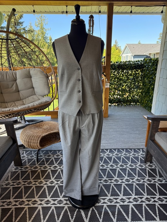 Pants - Mos Mosh | Caia Vest / Pant Set in Sharkskin- Ankle Length